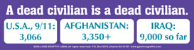 A Dead Civilian Is a Dead Civilian (with statistics from 9/11, Afghanistan & Iraq)